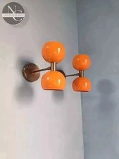 Vintage Italian Orange Wall Sconce Light – Stilnovo Inspired Diabolo Design picture