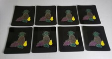 Couroc Of Monterey Small Plate tray Lot of 8 Pineapple Grapes Sz 6 3/4 x 5 3/4 picture