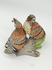 Boehm Porcelain Fledgling Brown Thrashers Hedglings Figurine Signed #233/500 picture