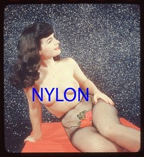RARE VINTAGE 1950s 3-D STEREO COLOR SLIDE OF A NUDE BETTIE PAGE BY ALLEN COBERT picture