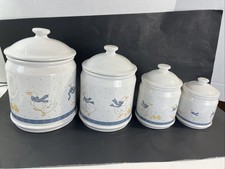 Set of 4 Vintage 80s Iconic Goose Featured Canisters by International NN2 picture