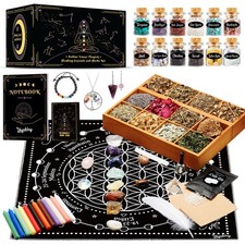 Witchcraft Supplies Kit, 80Pack Witch Starter Kit Wiccan Supplies and Tools Witc picture