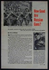 Russian & U.S. Army Guns Korean War comparision 1951 pictorial picture
