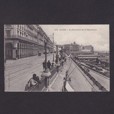 ALGERIA, Postcard, Algiers le boulevard de la Republique, Unused picture