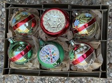 Poland Indent Star Reflector Stencil Glass Christmas Ornaments picture