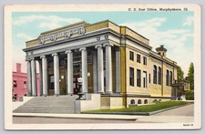 Murphysboro, IL US Post Office Linen Postcard Curteich-Chicago 1930s 1940s picture