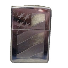 Vintage 2006 Zippo Old Glory American Flag Chrome USA Made High Polished picture