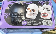 Wilton 3-D Skull Cake Pan Halloween New picture