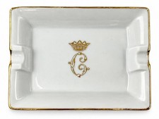 Vintage Hotel de Crillon Paris White Porcelain Ashtray Catchall Dish picture