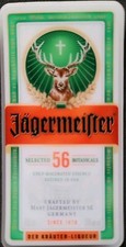JAGERMEISTER STICKER “THE BOTTLE” 1 3/4 X 3 1/2“ THICK GLOSSY OUTDOOR WATERPROOF picture