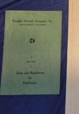 1937 DOUGLAS AIRCRAFT COMPANY EMPLOYEES' MANUAL RULES REGULATIONS  picture