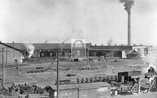 Santa Fe Railroad Train Roundhouse La Junta Colorado CO - Reprint picture