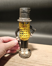Antique Vintage Style Cast Iron Peanut Coin Bank picture
