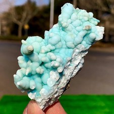 62G Natural blue texture stone crystal,Heteropolar of Chinese blue aragonite picture