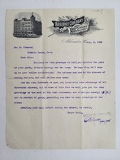 1898 antique BENEDICT COMPANY milwaukee wi FIRST CLOTHING MANUFACTORY LETTERHEAD picture