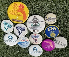 12 Vintage Florida Pinback Buttons Naples FFA Airport Walmart Jaycees Lot picture