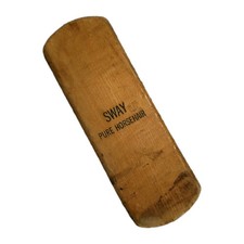Vintage Sway Pure Horsehair Shoe Shine Brush Wood Handle Clothing Garment Brush picture