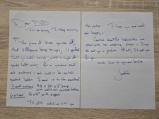 two page hand-written letter by Jackie Kennedy and signed (no date) 5.75
