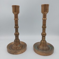 Vintage Pair Mid Century Modern Bronze Candle Holder Candelabra picture