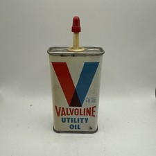 VINTAGE ADVERTISING VALVOLINE TIN OIL OILER MOTOR PETROLIANA 4OZ picture