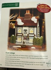 Department 56 Dickens Village Series Chalk Cottage Lighted Porcelain House 58374 picture