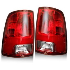 Pair Tail Lights w/Bulbs Compatible with 2009–2018 Dodge Ram Red picture