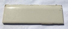 Parchment 2x6 Vintage Ceramic Bullnose Tile 'W' for Wenczel -1 Piece- Salvaged picture