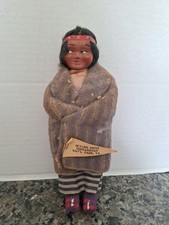 Vintage Indian Doll 1960's Skyline Drive, Shenandoah National Park, VA picture