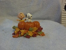 Peanuts Charlie Brown Snoopy Autumn Fall Pumpkin Patch Figurine SEE DESCRIPTION picture