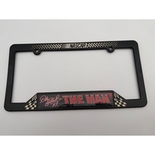 Dale Earnhardt #3 The Man NASCAR License Plate Frame Vintage 2002 Black Plastic picture