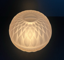 Vintage Indiana Glass Mt. Vernon Pattern Pink Frost Satin Glass Fairy Lamp picture