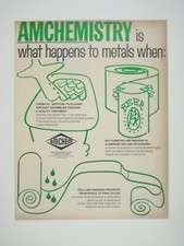 Amchemistry Industrial Metal Processing Print Ad1968 Vintage Amchem Products picture