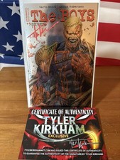 The Boys #7 🪩CHROME FOIL🪩 SIGNED by Tyler KIRKHAM COA, NM, Hard To Find picture