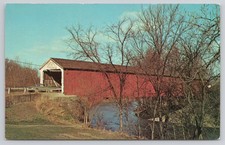 Eugene Bridge Vermillion Co Indiana, IN Postcard picture