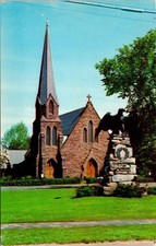 Grace Church On Green Patriots Monument Windsor Connecticut CT Postcard UNP VTG picture