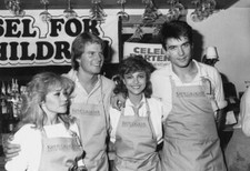 Jack Coleman others at Kathy Gallagher Bar Restaurant USA 1980s Old Photo picture