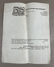 1830s Antique US Maritime Ship Shipping Bill of Lading Unused Paper picture