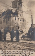 RPPC Fire Ruins Troy NY 1907 Ice-Covered Plant Disaster Real Photo Postcard picture