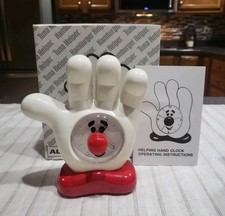 Vintage NOS 1988 Hamburger Helper Helping Hand Alarm Clock (MIB) picture
