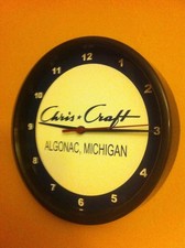 Chris Craft Motor Boats AuthDealer Marina Man Cave Advertising Clock Sign picture