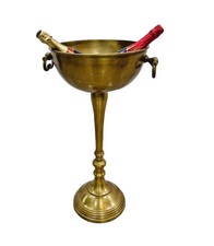 Rustic Golden Champagne Bucket floor standing Distressed Look Wine Cooler bucket picture