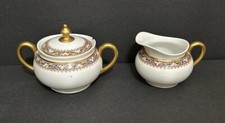Vtg Vignaud Limoges France Covered~Sugar~Bowl~Creamer Wright~Tyndale & Van Rodin picture
