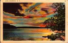 Vintage Postcard Sunrise Lake Mohegan NY 1942 picture