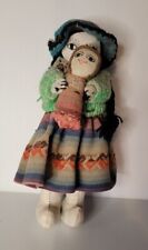 Vtg Cloth Doll Mexican Ethnic With Papoose Baby. picture