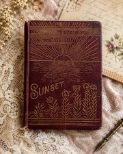 Antique Sunset Poetry Sonnet Album Victorian Friendship Book Pollitt & Conom picture