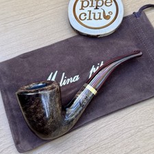 Molina Striato Smooth Dark Brown Bent Dublin (190) (9mm) Filter Pipe - New picture