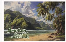 American Samoa National Park American Samoa Art Poster Postcard picture