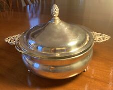 ENGLISH  SILVER CO. SILVERPLATED COVERED CASSEROLE & PYREX GLASS BOWL INSERT picture