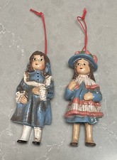 2 Sondra 1983 Vintage Victorian Girls Dolls Ornaments Figurines picture