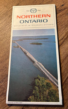 Vintage Northern Ontario 1965 / 1966 Fold Out Map History Department Of Highways picture